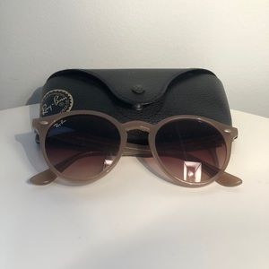 Ray-Ban Round Tan Highstreet Sunglasses RB2180